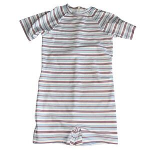 Kids Short-Sleeve Striped Swim Rashguard - Multi-Color